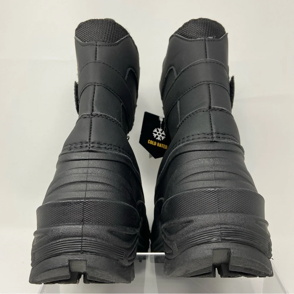 NWT Men’s Khombu Black Insulated Drawstring Waterproof Winter Boots SZ 10